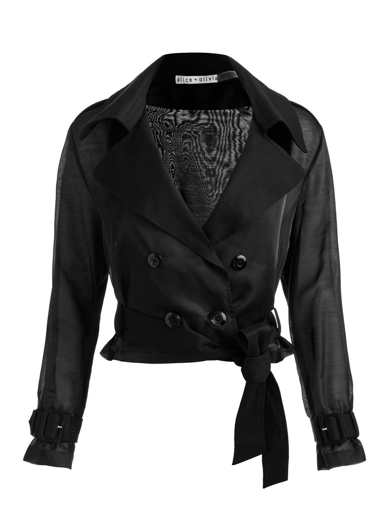 KEITH SHEER COMBO CROPPED TRENCH 1