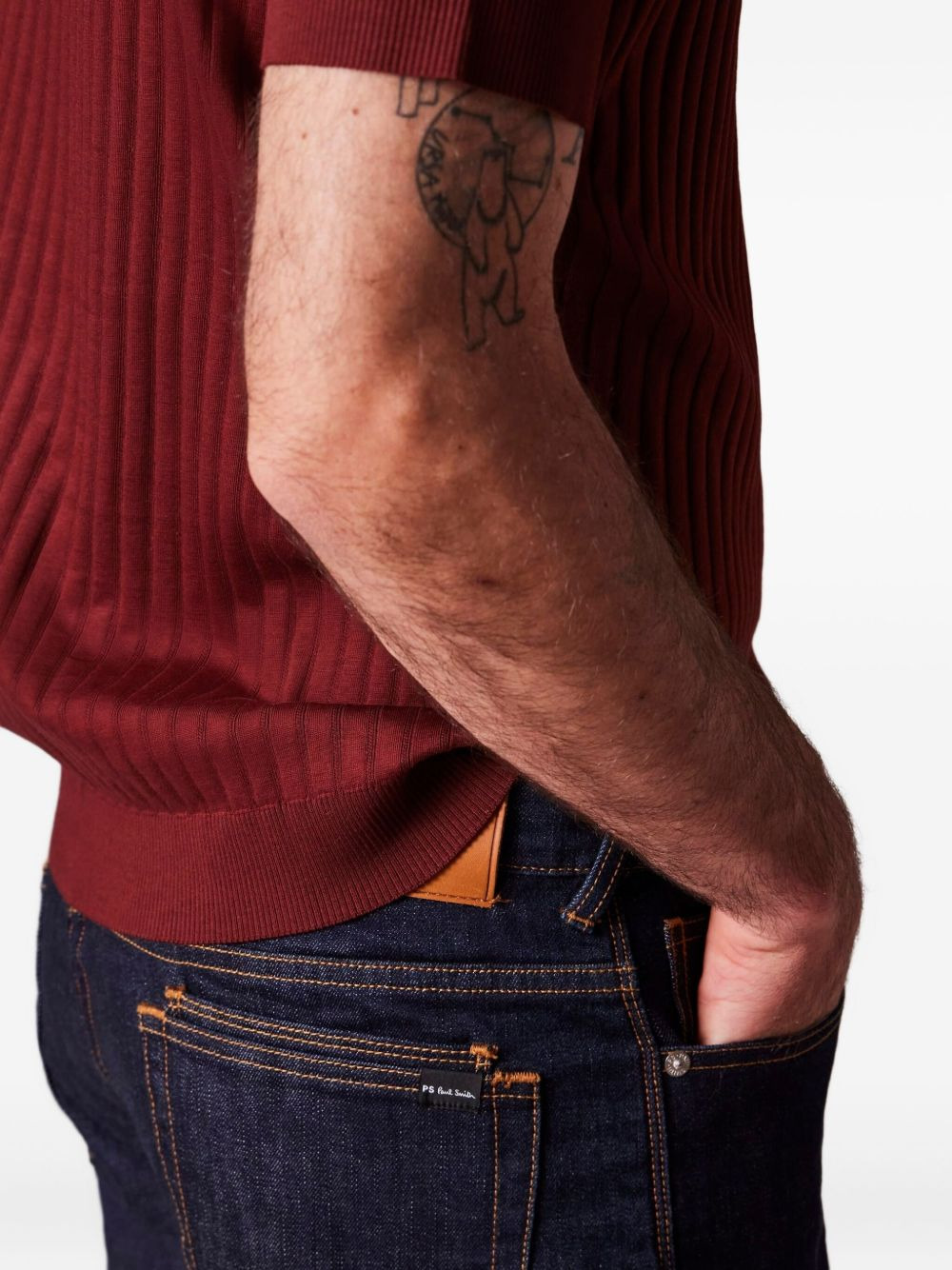 RIBBED CREW-NECK T-SHIRT - 2