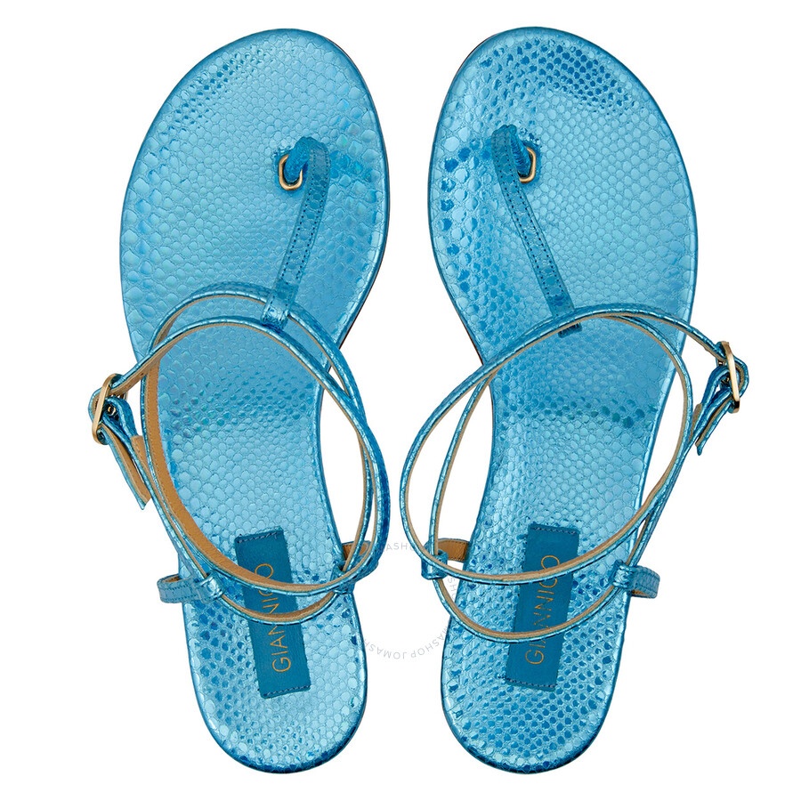 Giannico - Giannico Ladies Kai Flip Flops Leather Flats - 3