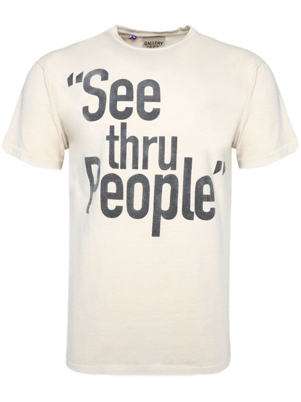text-print cotton T-shirt - 1
