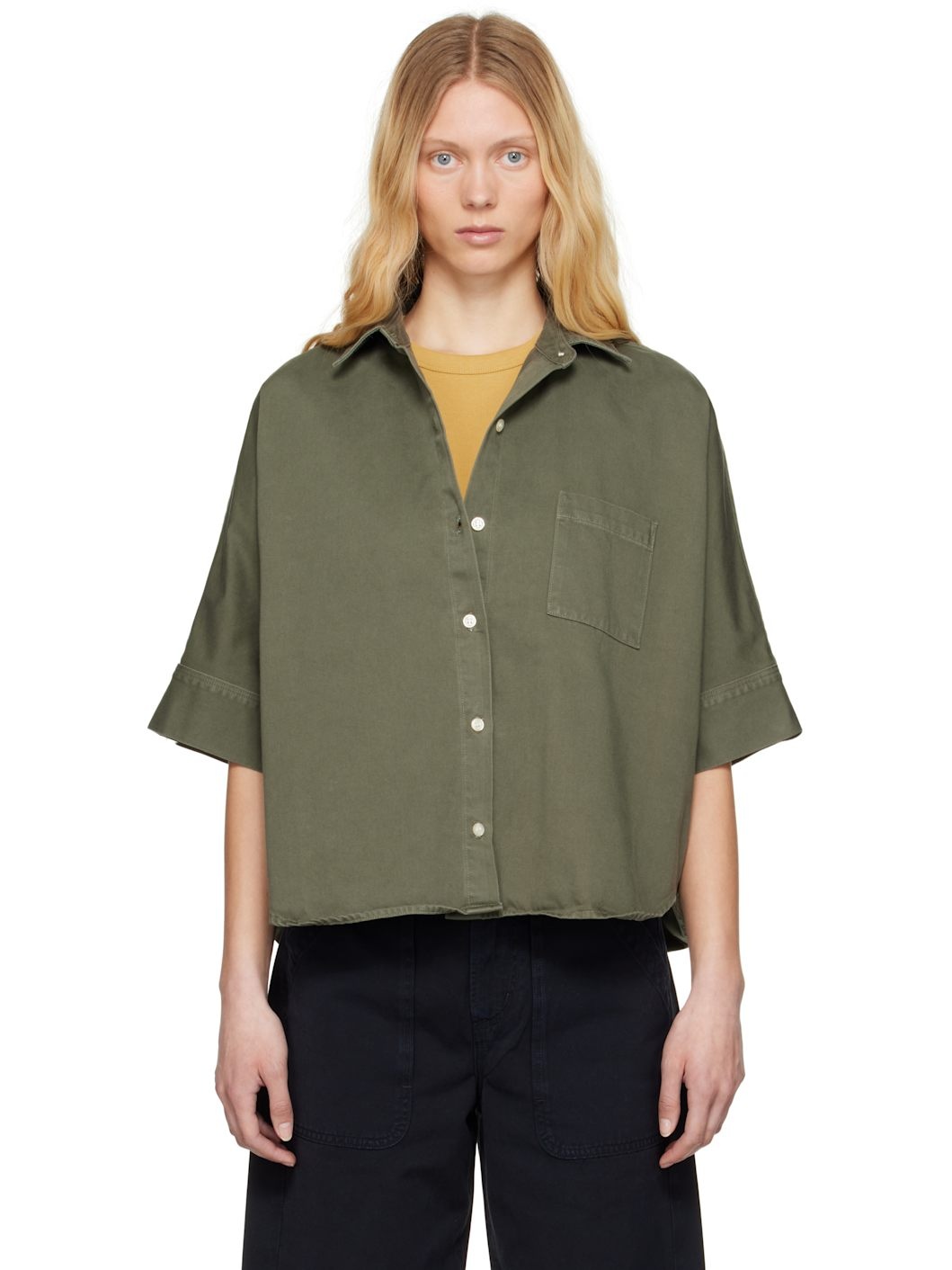 Khaki Claire Origami Shirt - 1