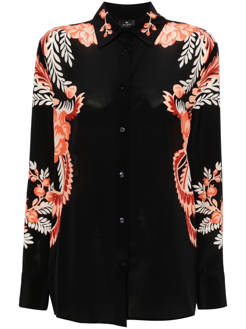 floral-print shirt - 1