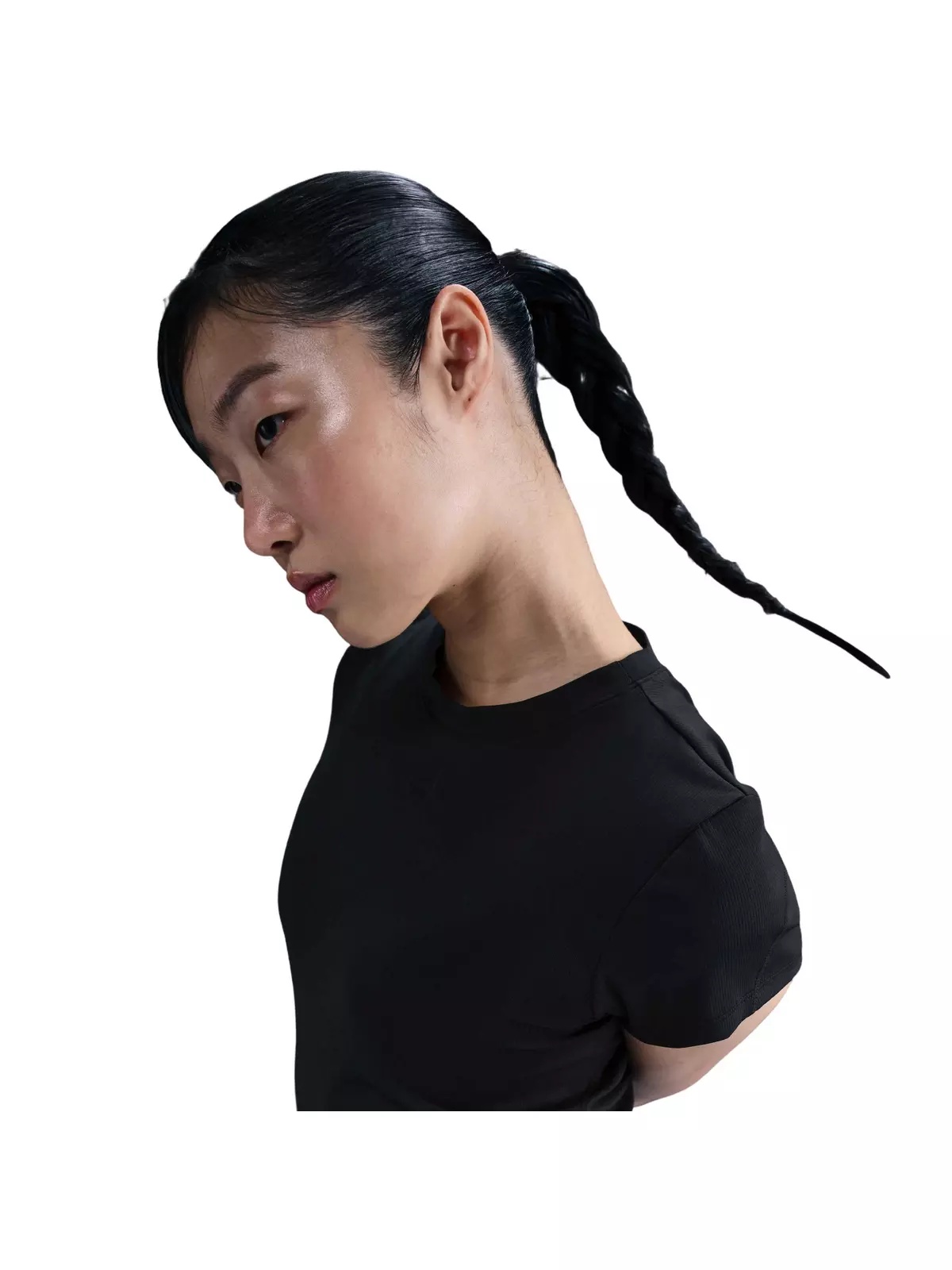 Court Women's Advantage Dri-FIT Short-Sleeve Tennis Top-Black - 3