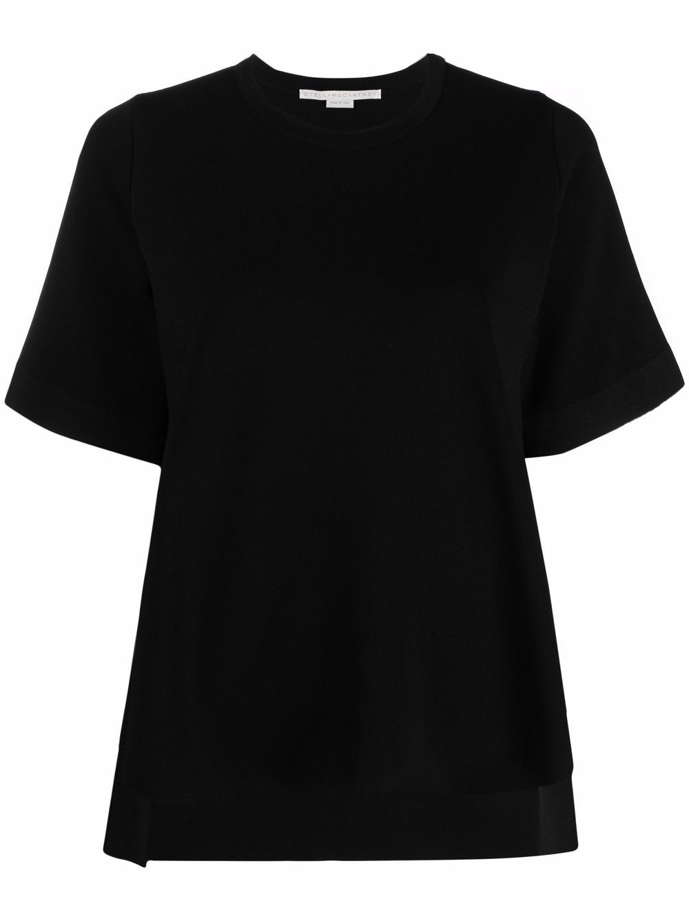 lace-detailing cotton T-shirt - 1