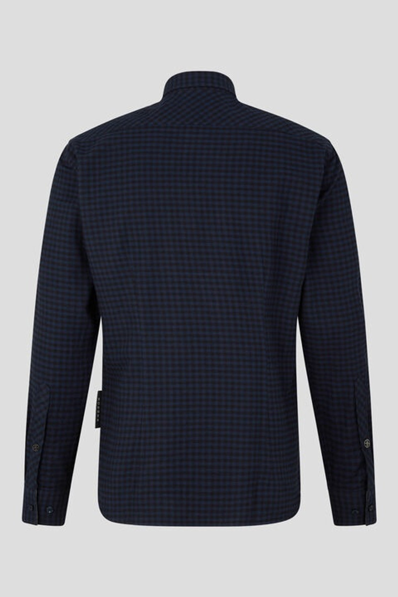 BOGNER Timi Flannel shirt in Dark blue/Black outlook