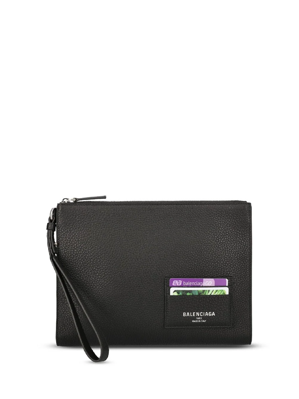 LEATHER POUCH WITH ZIP - 1