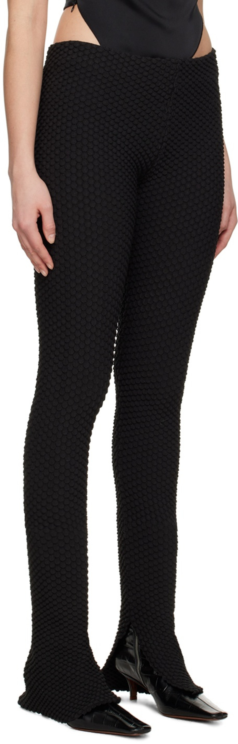 BEVZA Black Fish Scales Leggings outlook