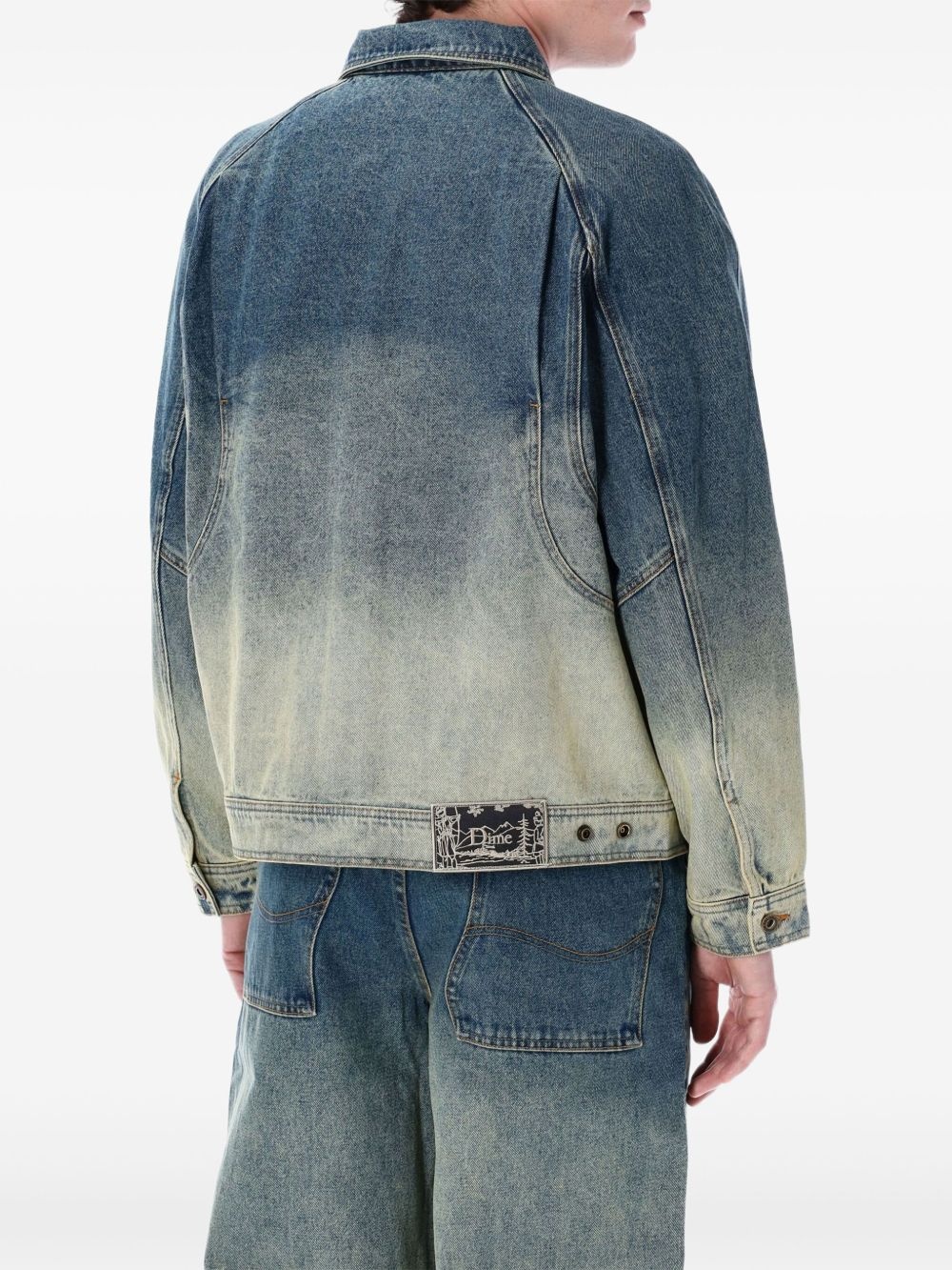 logo-embroidered denim jacket - 2