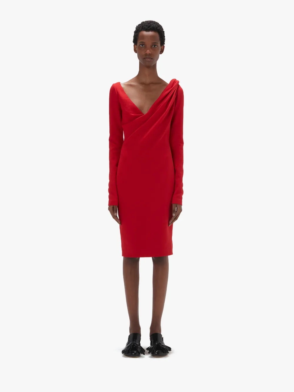 LONG SLEEVE MIDI DRESS - 2