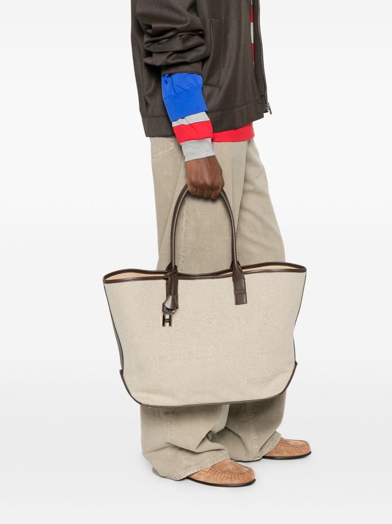 HOGAN embossed-logo padlock tote bag outlook