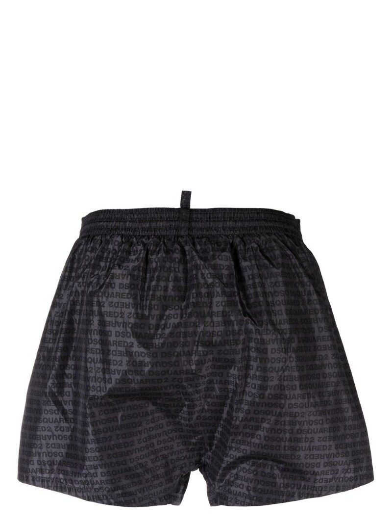 logo print swim shorts - 2