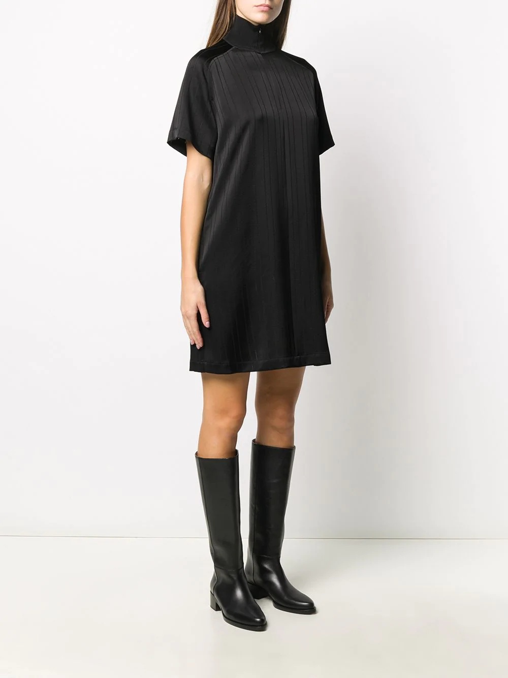 mock neck shift dress - 3