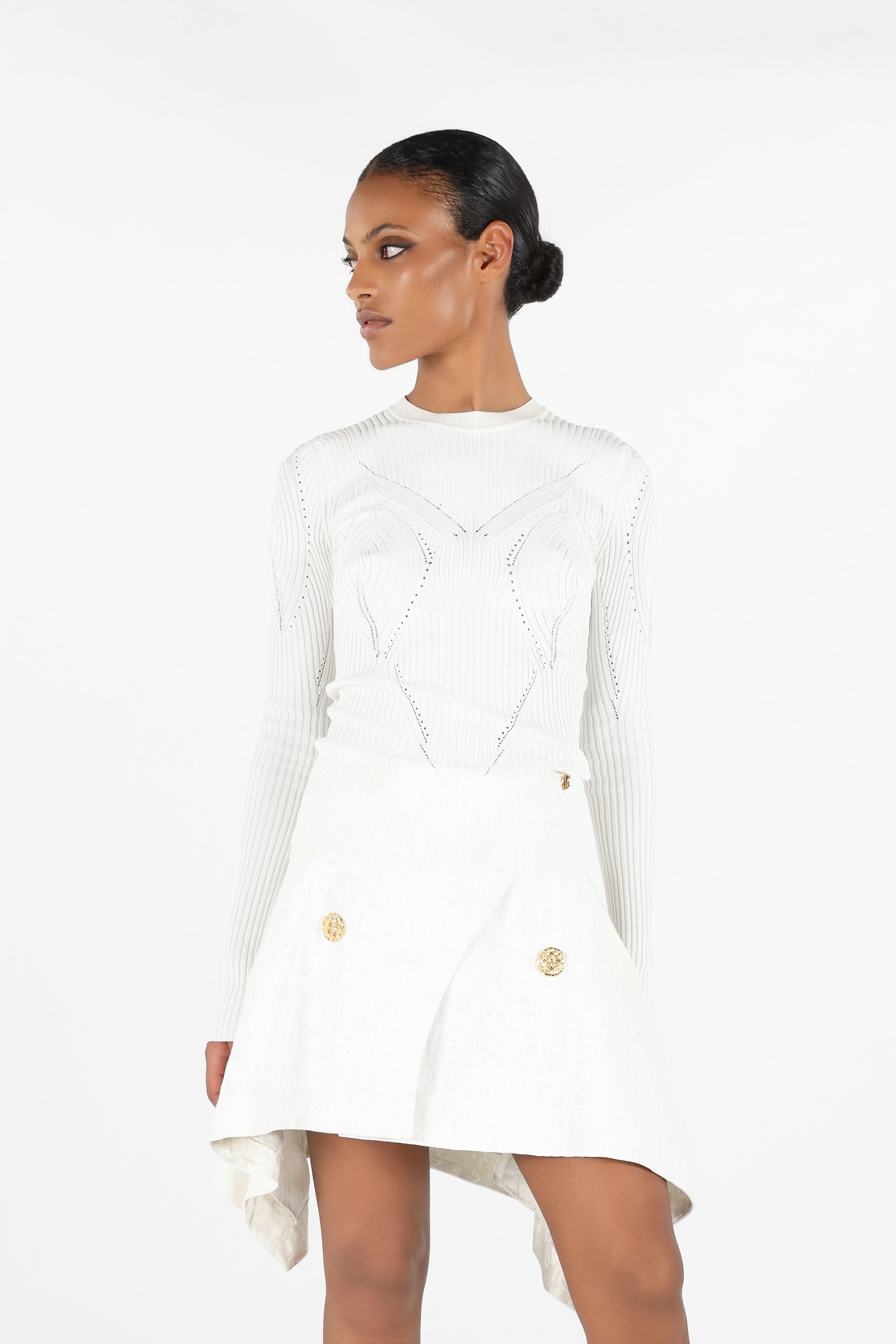 Wall Print Ribbed Sweater - 3