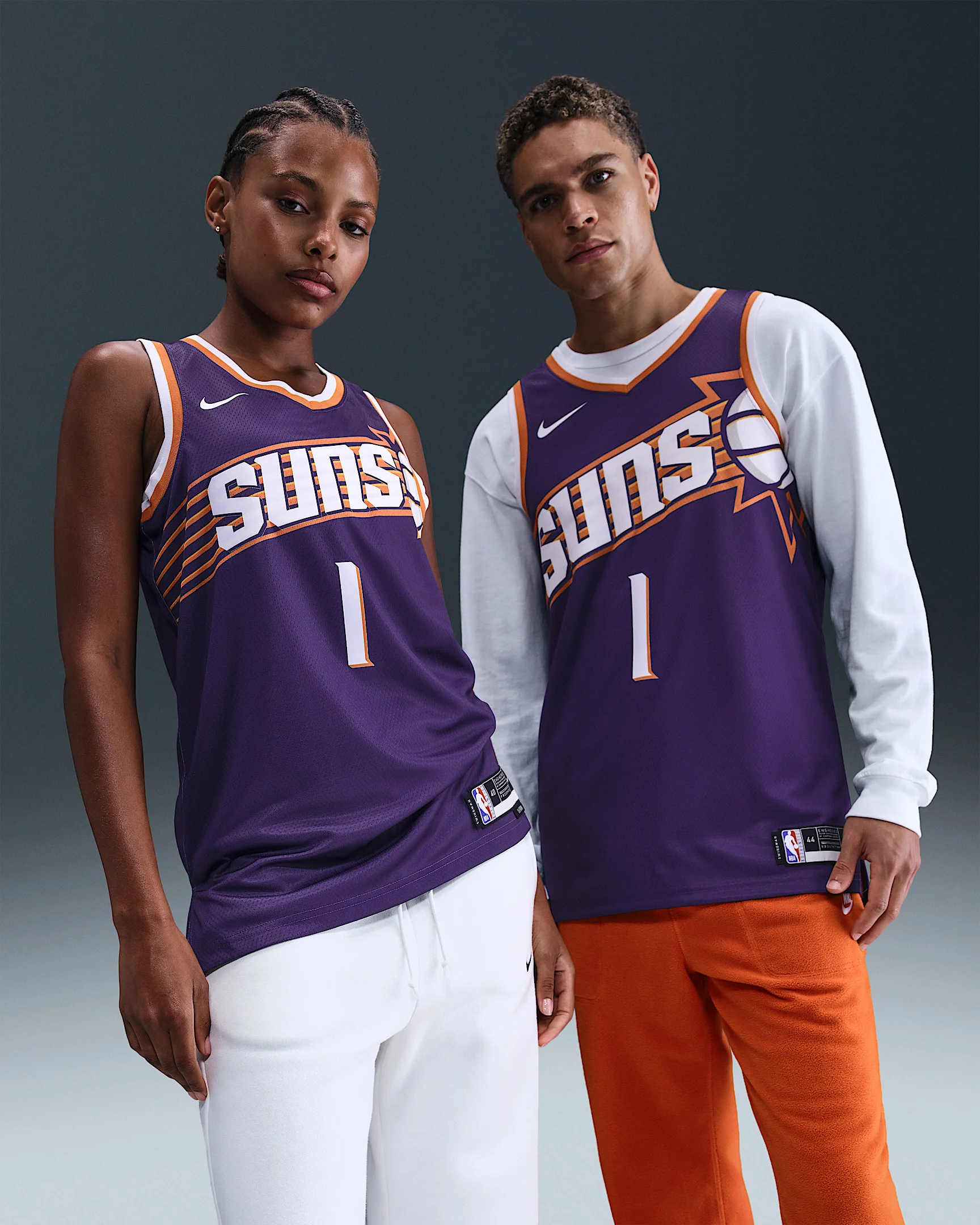 Phoenix Suns 2023/24 Icon Edition Nike Men's Dri-FIT NBA Swingman 저지 - 1