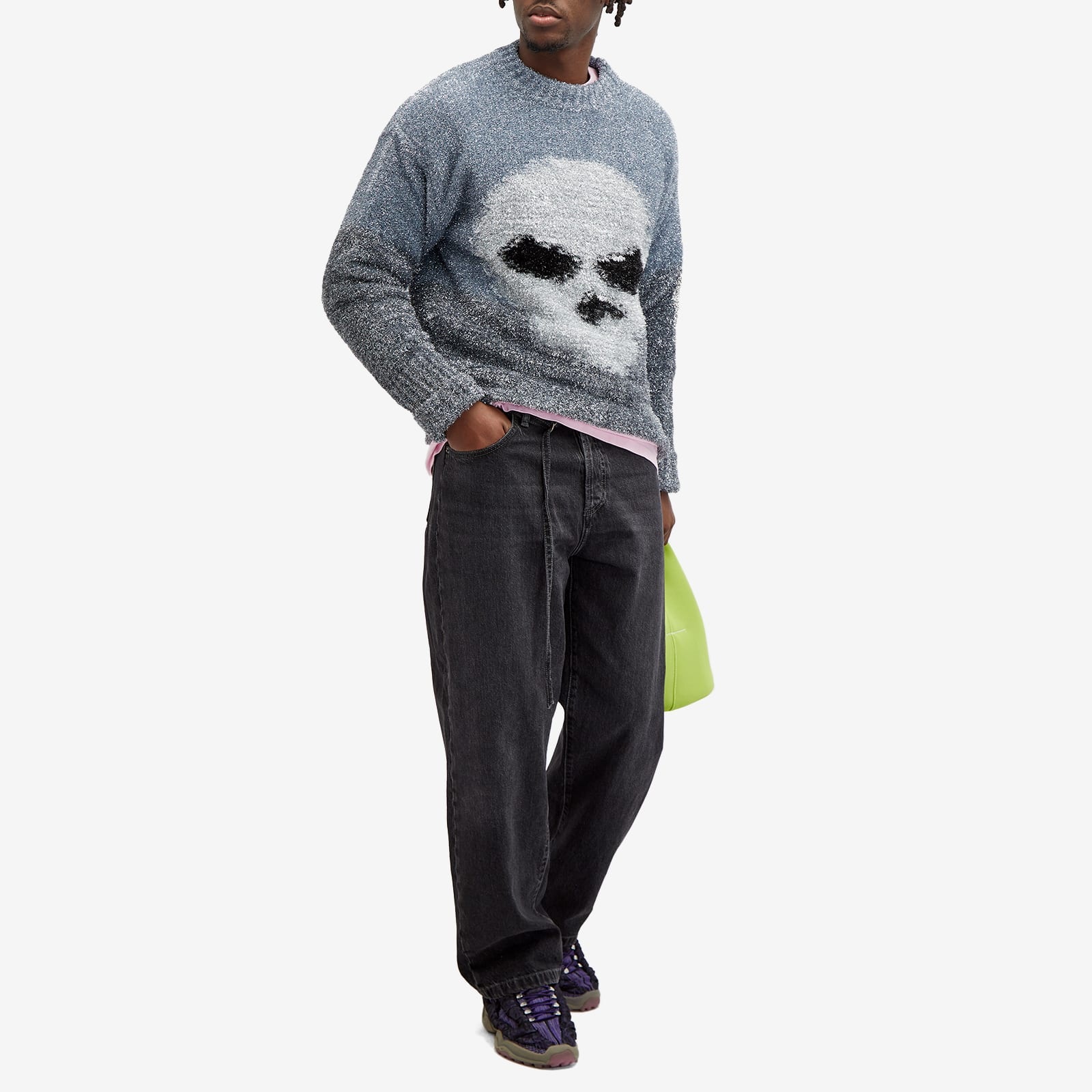 ERL Skull Knitted Crew Neck Jumper - 4