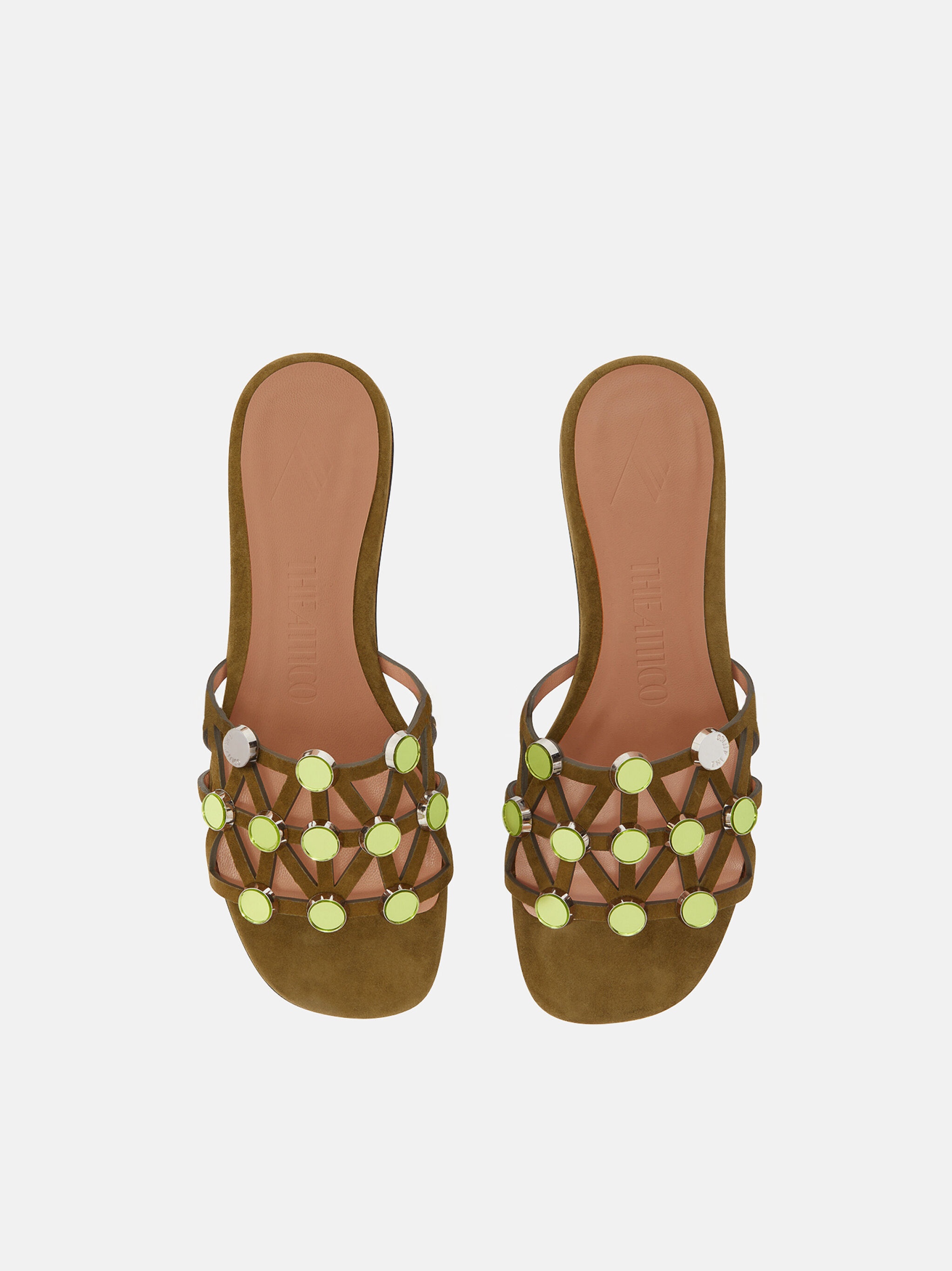 ''GRID'' SLIDE FLAT MILITARY GREEN - 3