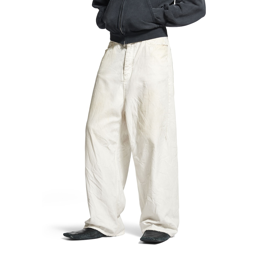Men's Baggy Pants in Dirty White - 5