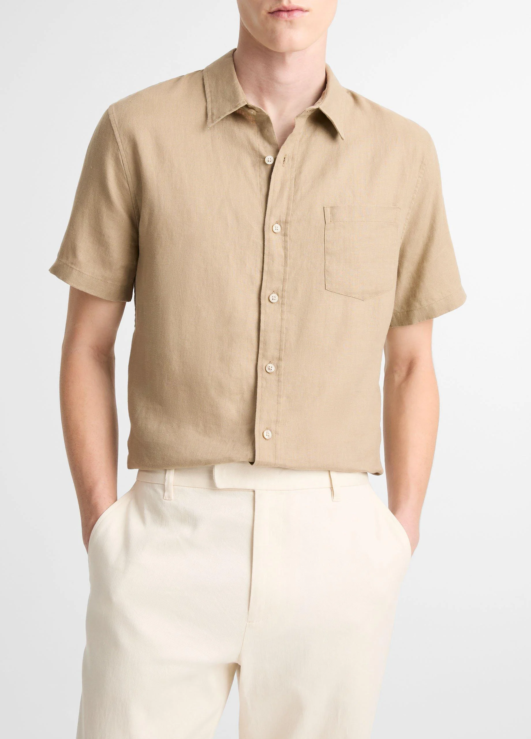Linen Short-Sleeve Shirt - 1