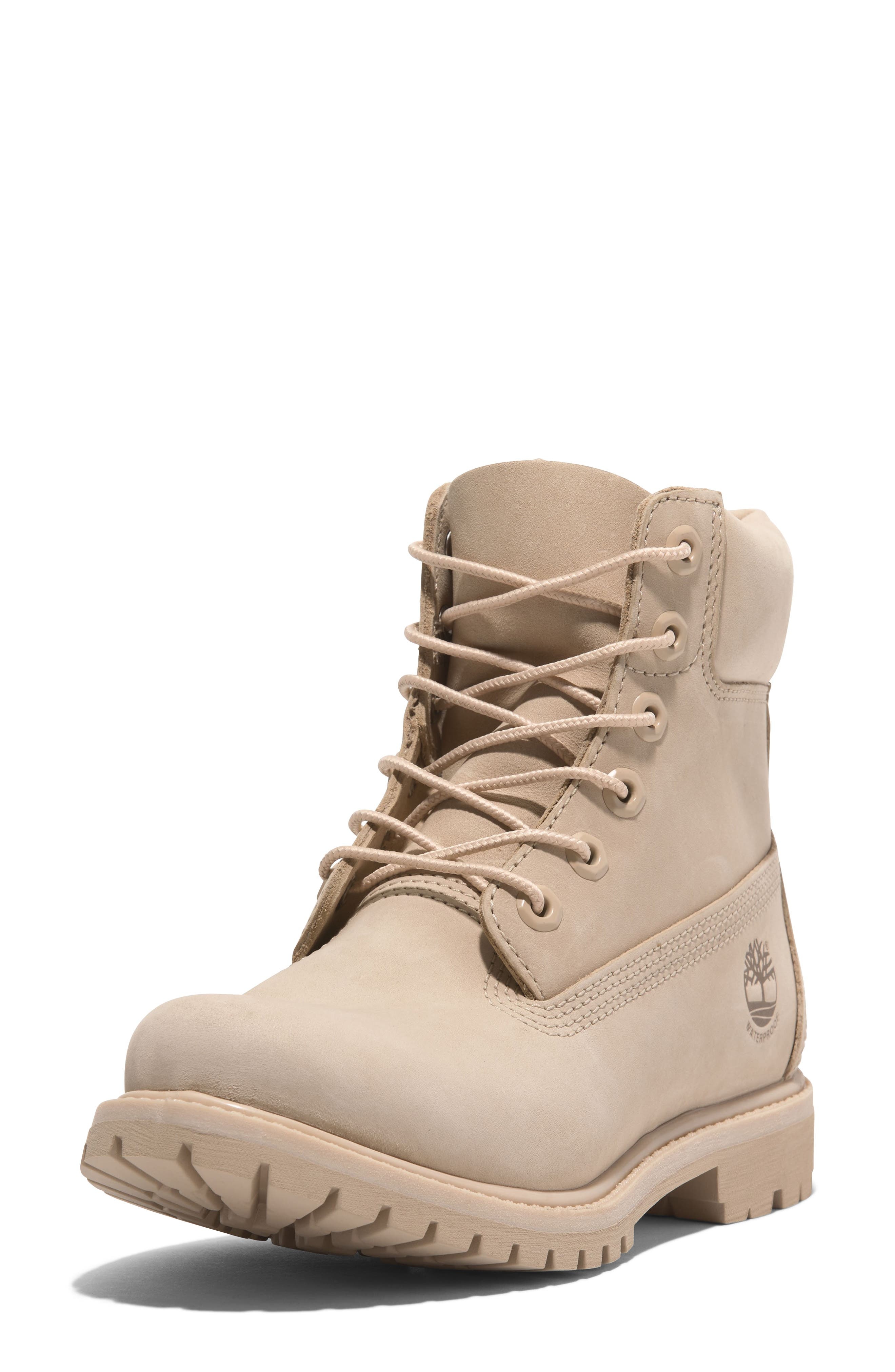 Timberland Premium Waterproof Boot in Light Beige Nubuck at Nordstrom - 9