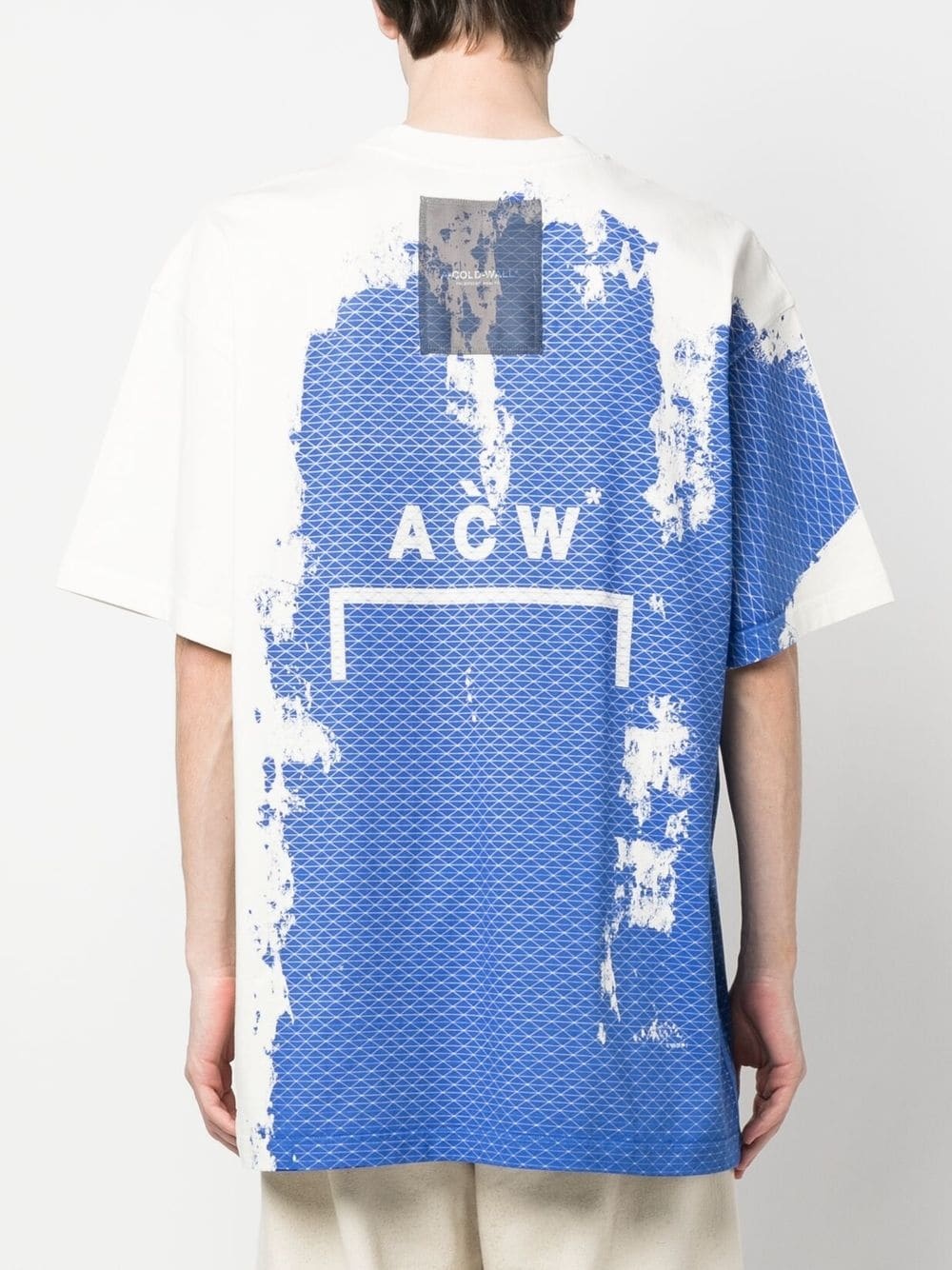 Brushstroke abstrast-print short-sleeved T-shirt - 4