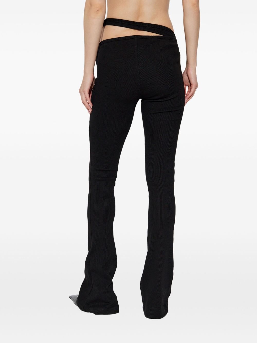 stretch-cotton flared pants - 4