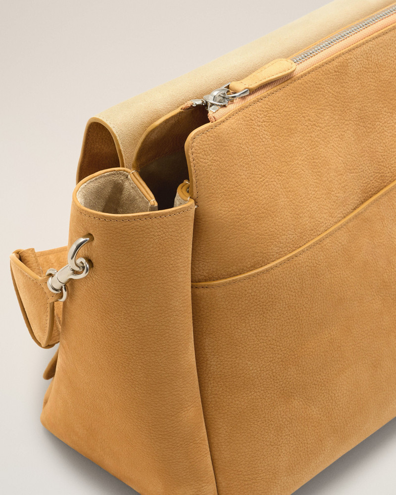 YELLOW COW LEATHER LARGE FLAP CARROUSEL BAG 6