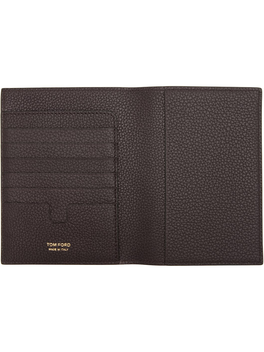 Burgundy Soft Grain Leather T Line Passport Holder - 3