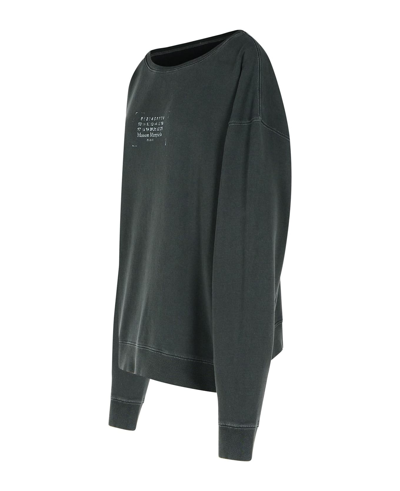 Black Cotton Sweatshirt - 2