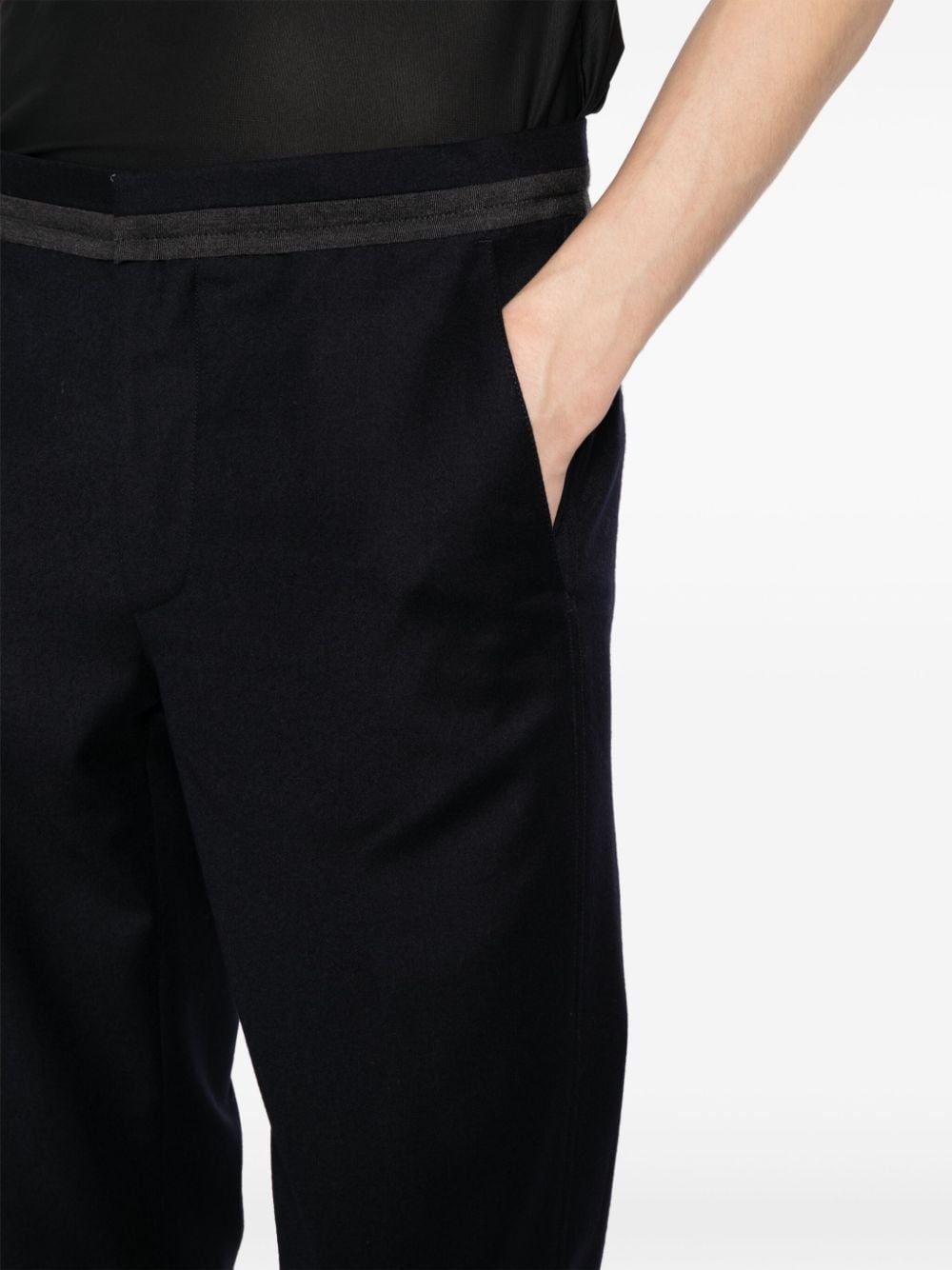 wool straight-leg tailored trousers - 5