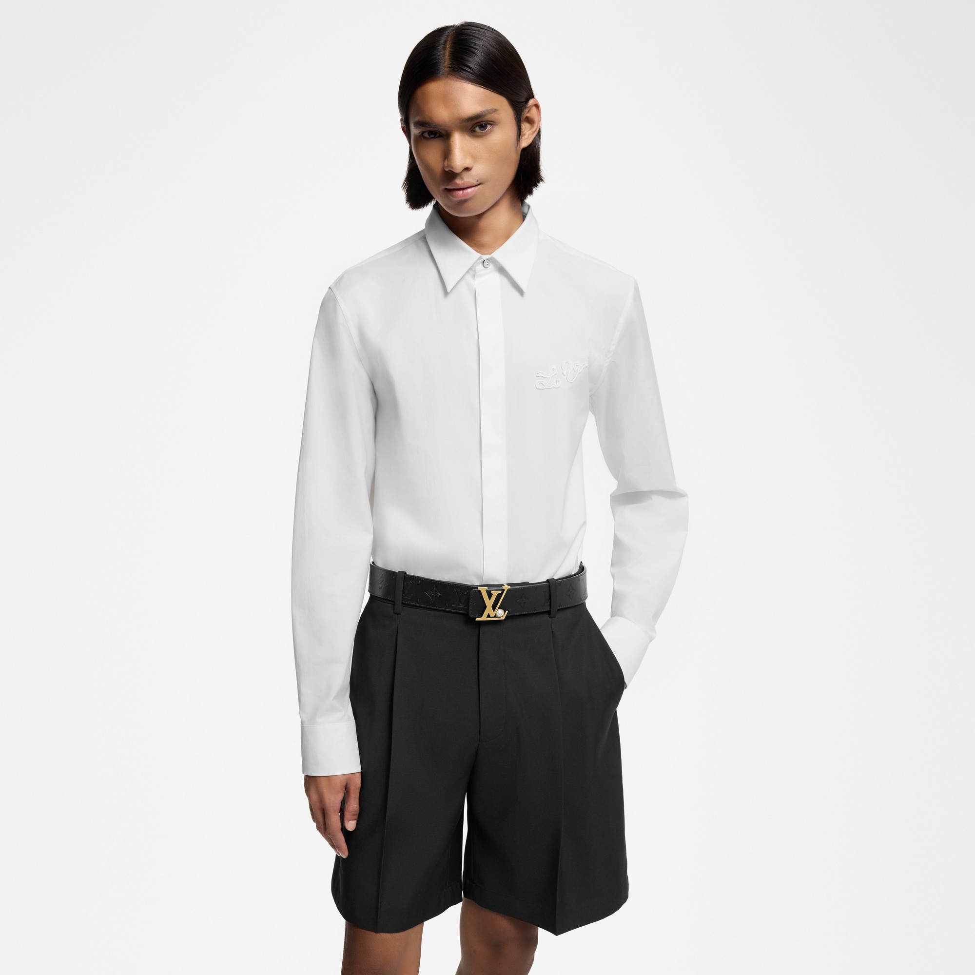 Long-Sleeved Cotton Shirt - 2