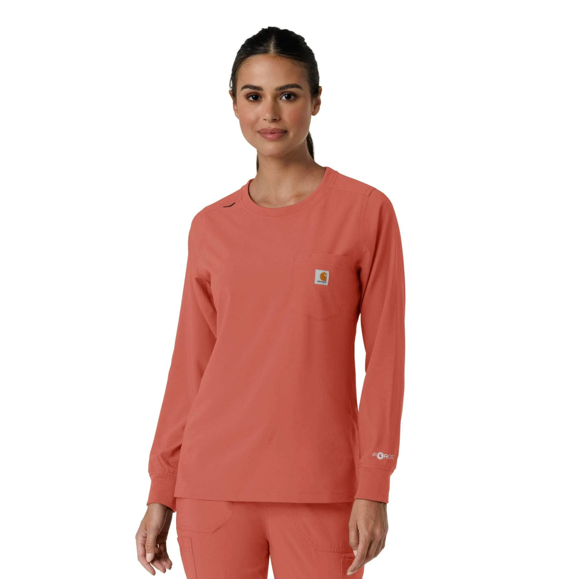 Women's Force Cross-Flex Crew Neck Long Sleeve Scrub Top - 1