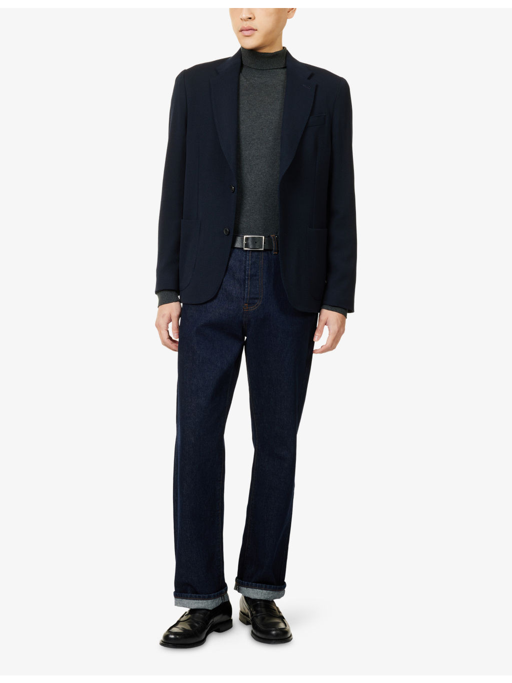 Birdseye Notched-Lapel Wool-Cashmere Blend Jacket - 2