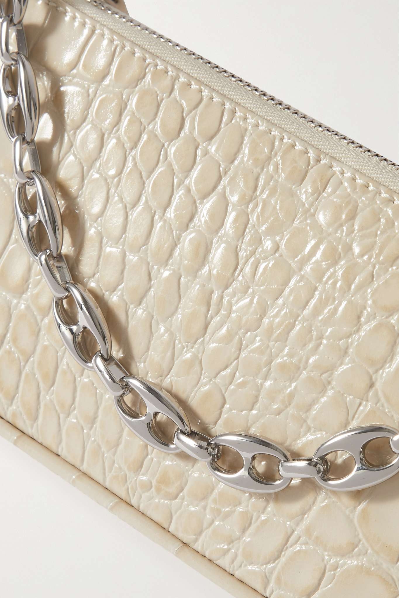 Rachel mini chain-embellished patent-leather shoulder bag - 4