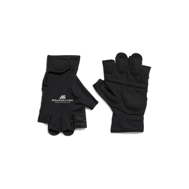 Activewear Open Finger Gloves in Black 1
