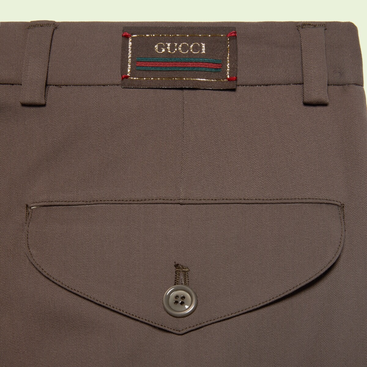Wool pants with Gucci label - 5