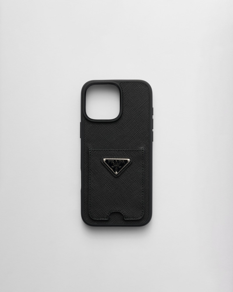 Saffiano leather case for iPhone 16 Pro Max 1