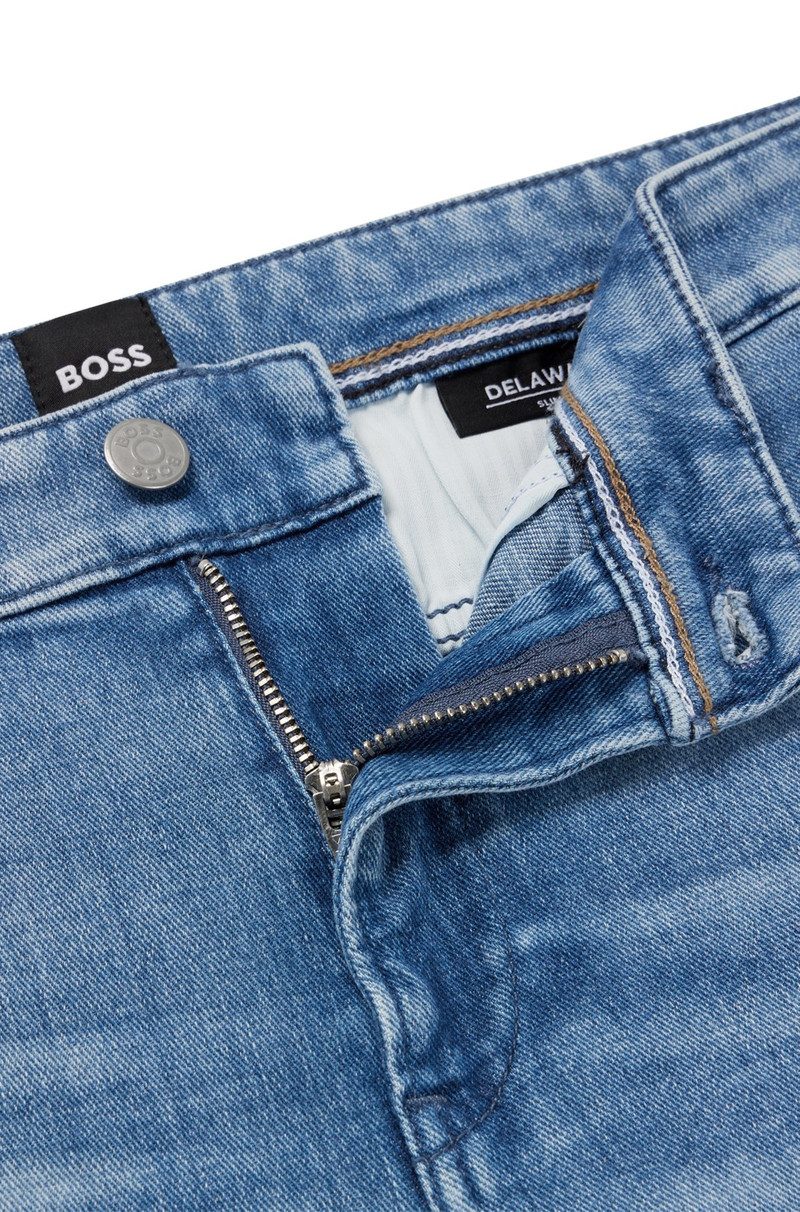 SLIM-FIT JEANS IN BLUE ITALIAN DENIM 6