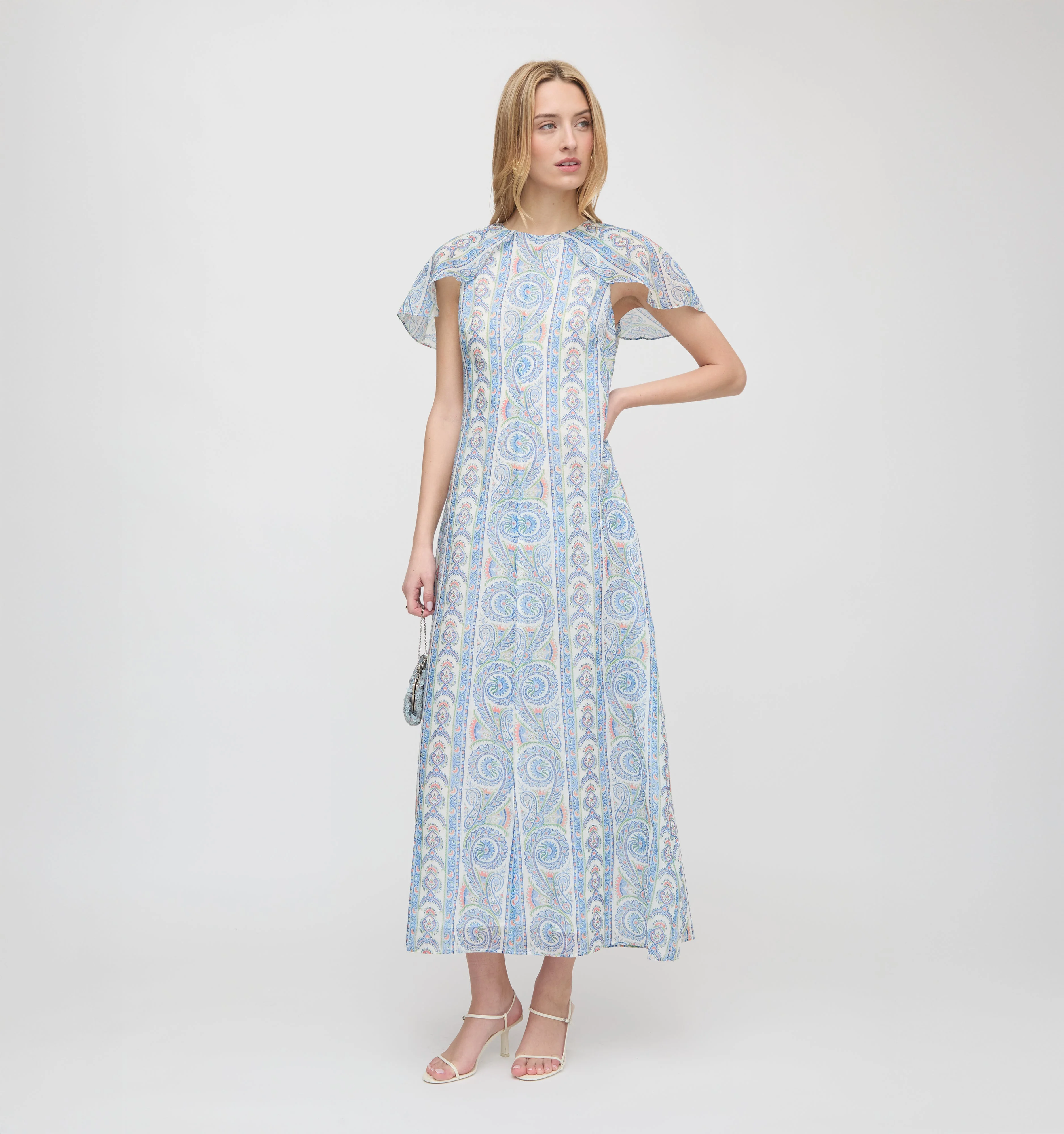 The Davina Dress - Blue Corsica Paisley - 1