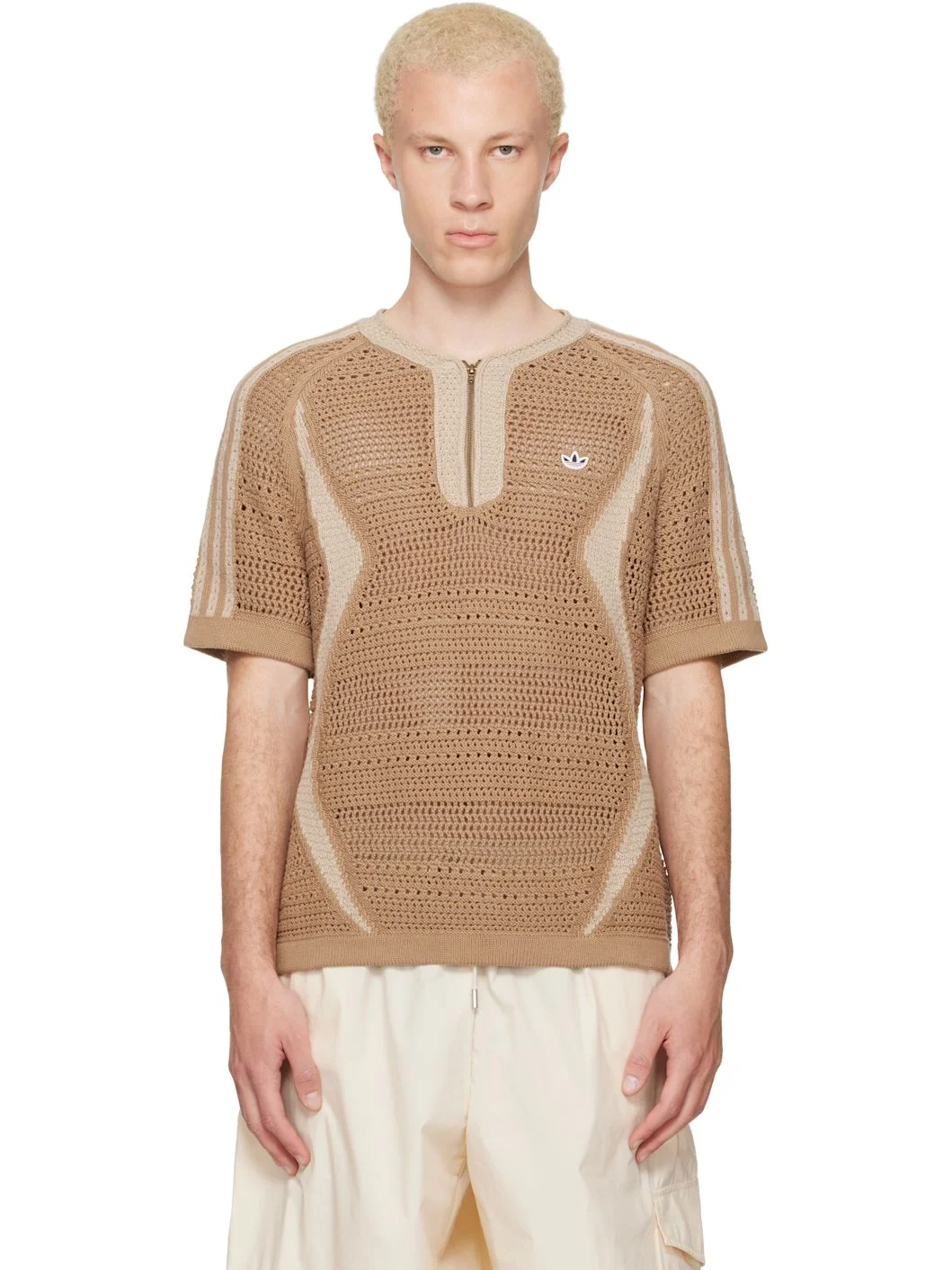 Tan Edison Chen Edition CLOT Knit Jersey T-shirt - 1