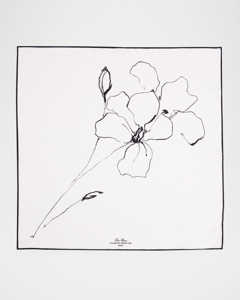 Linea Del Fiore Di Lino Silk Scarf 1