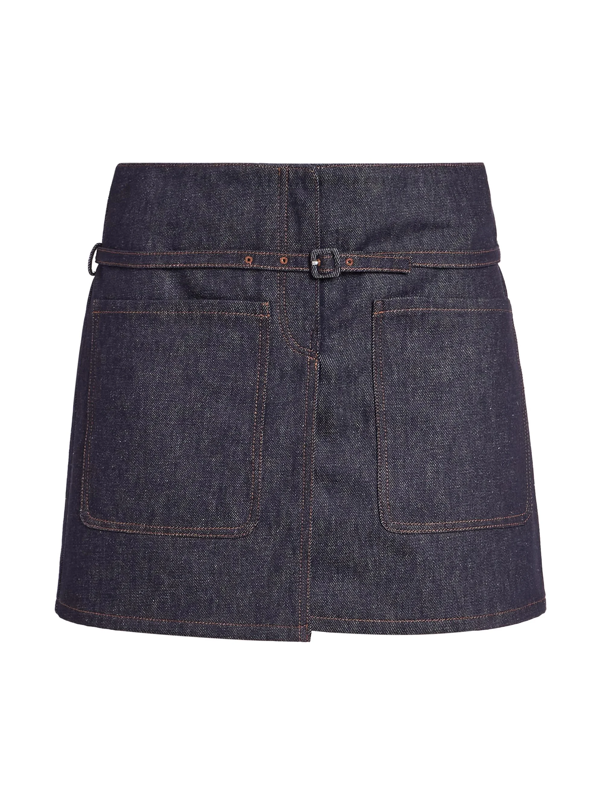 Women's Cotton Denim Miniskirt - Brut - 1