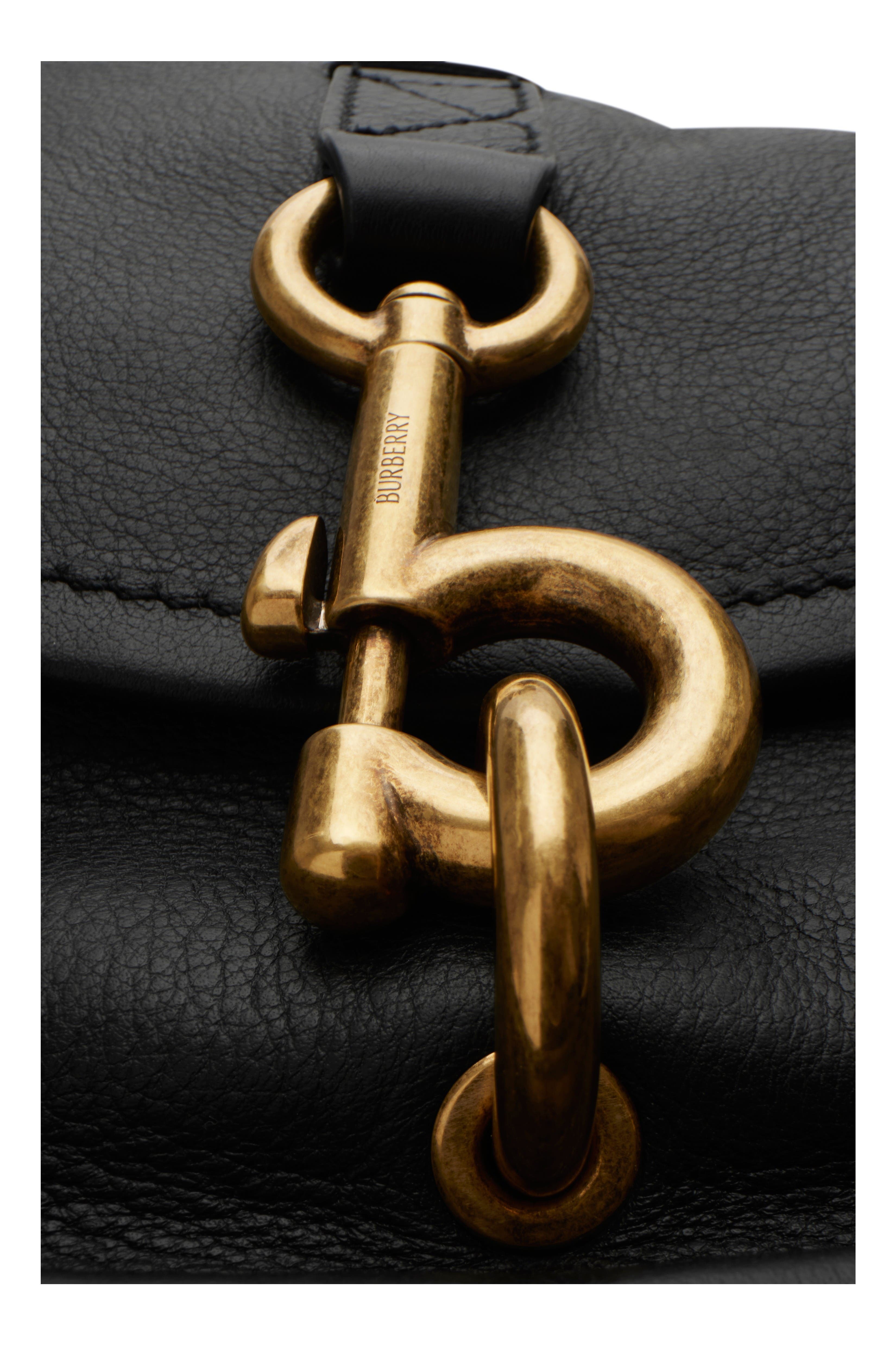 burberry Small B Clip Messenger Bag in Black at Nordstrom - 6