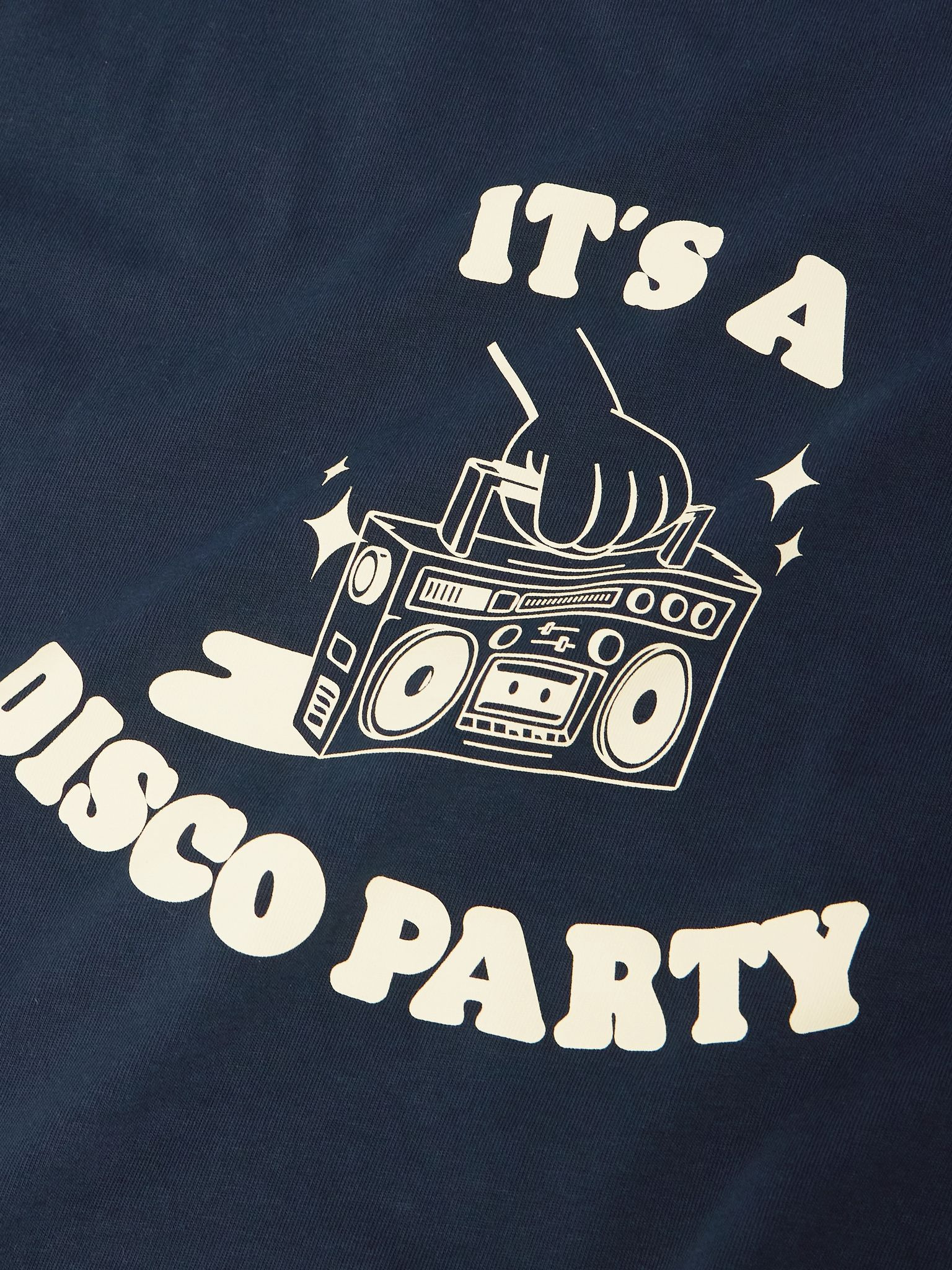 Disco Logo-Print Organic Cotton-Jersey T-Shirt Navy - 6