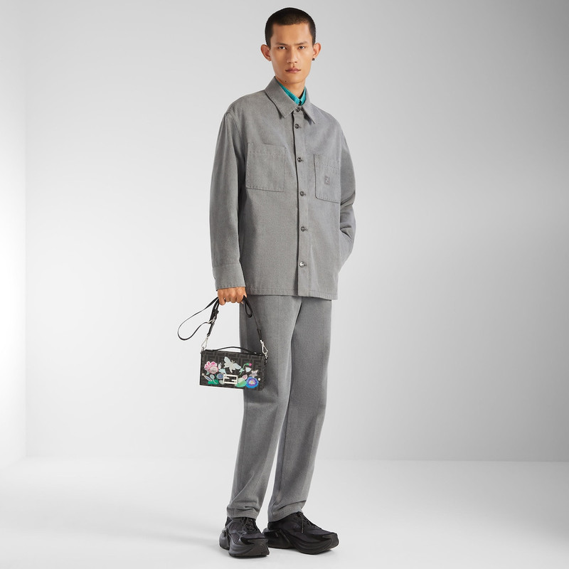 FENDI Blouson Go-To Jacket in light gray denim outlook