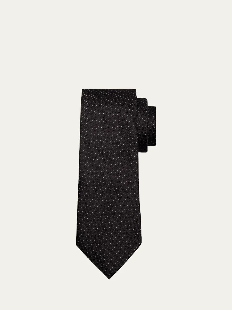 Men's Micro-Pindot Silk Tie - 1