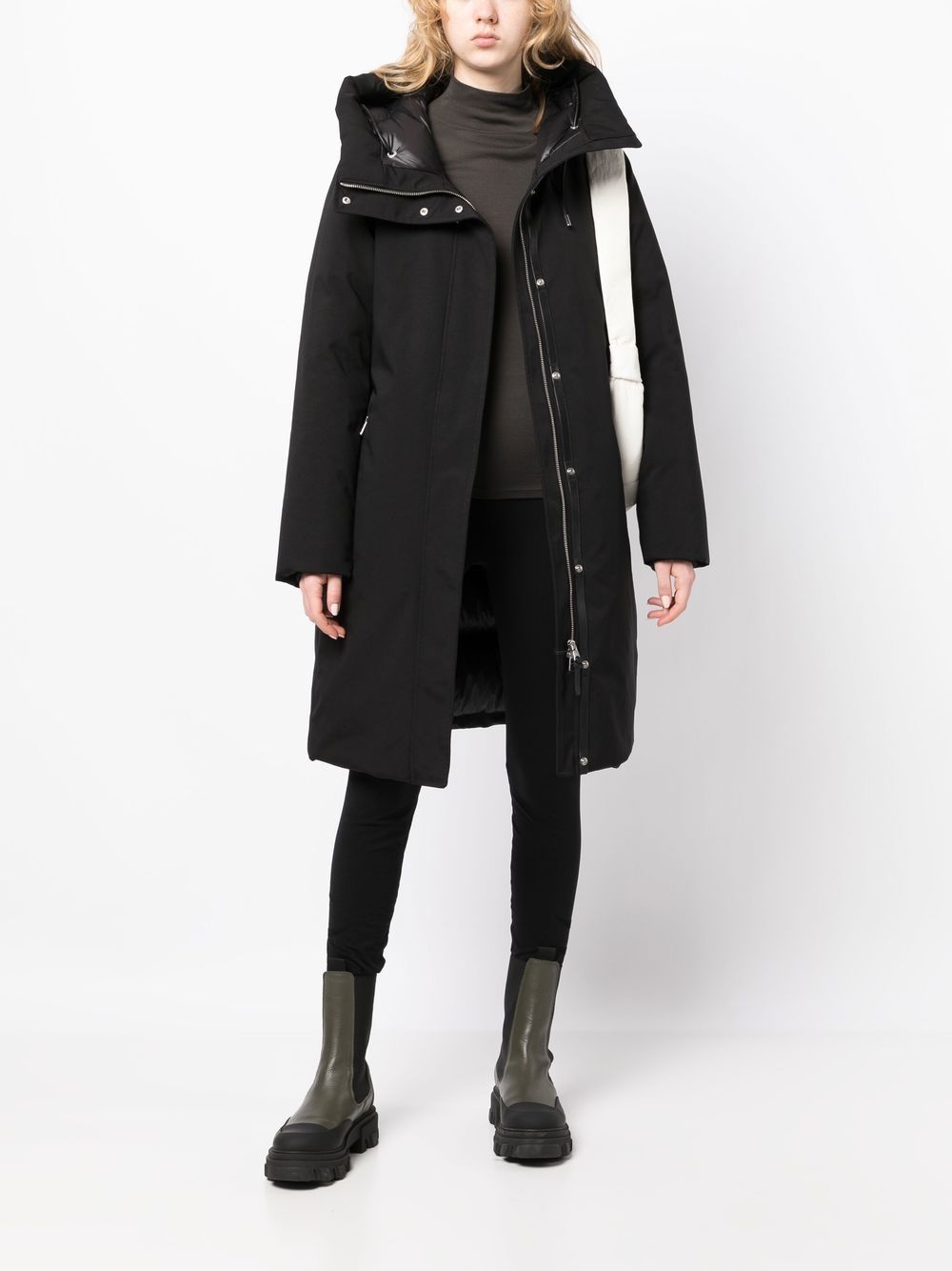 padded down hooded coat - 6