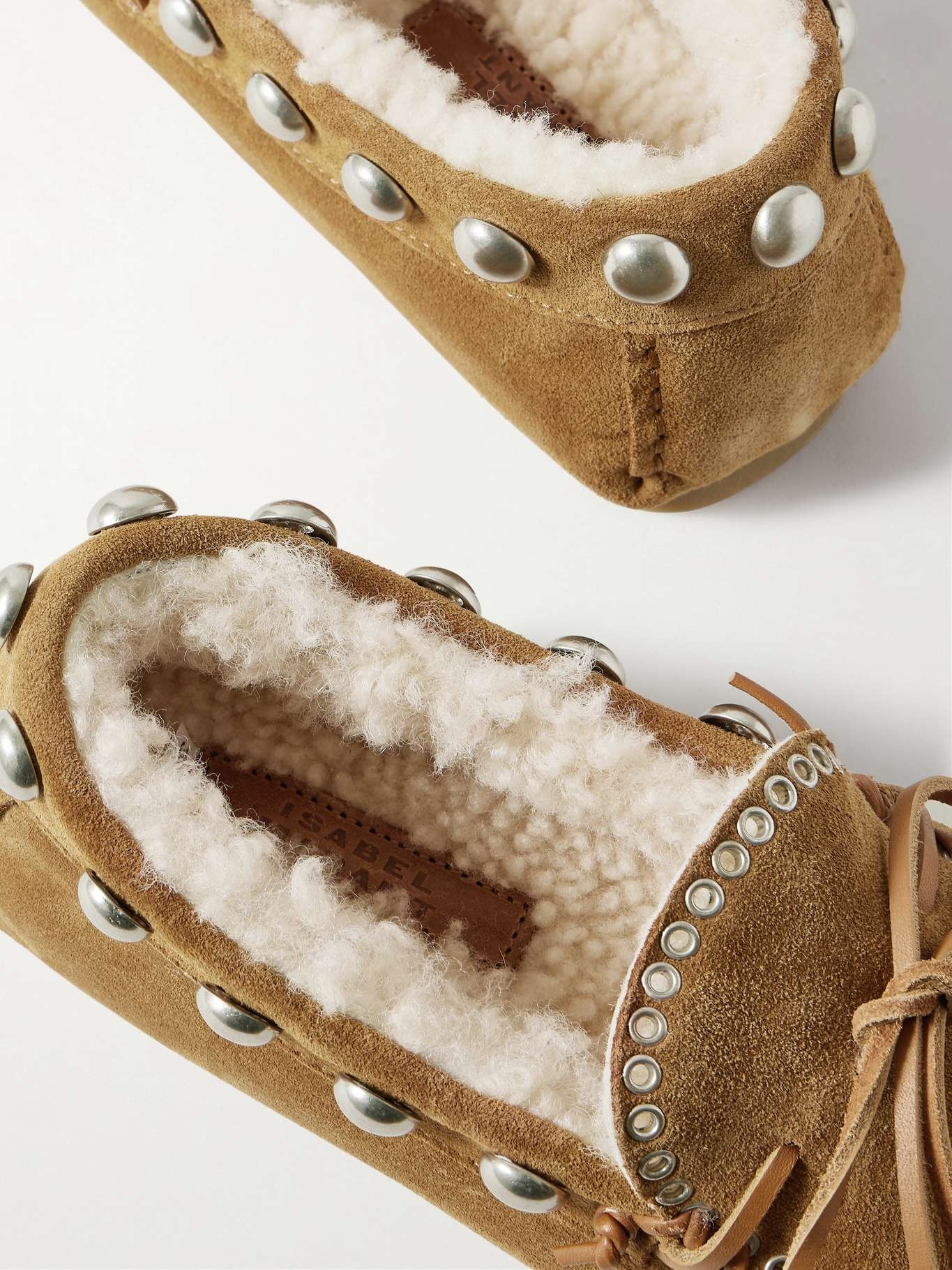 Isabel Marant Fitza embellished suede loafers | netaporter
