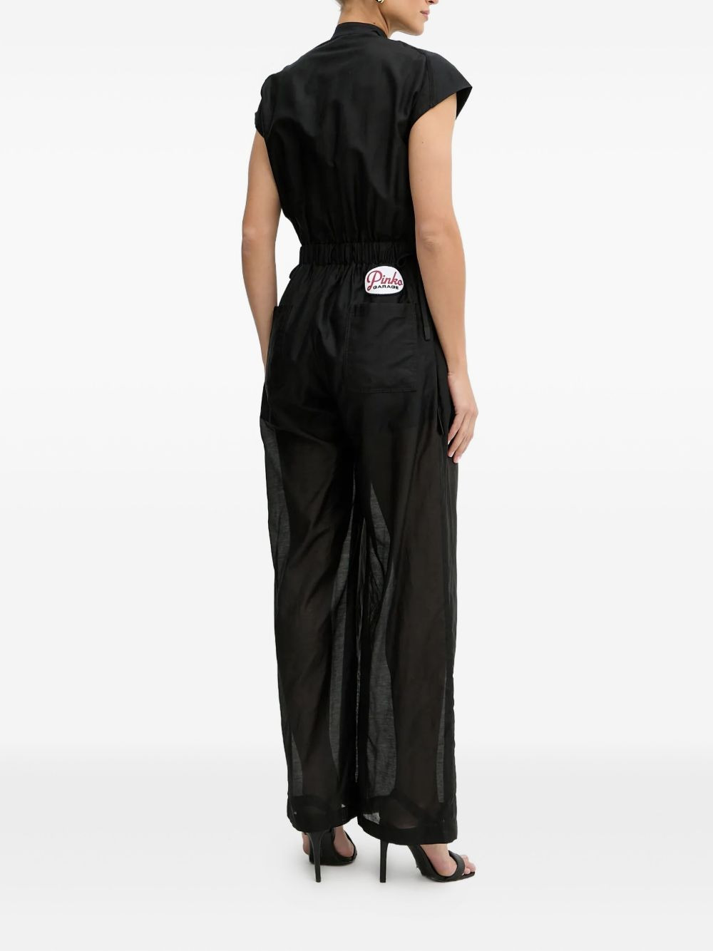 embellished zip-front jumpsuit - 4