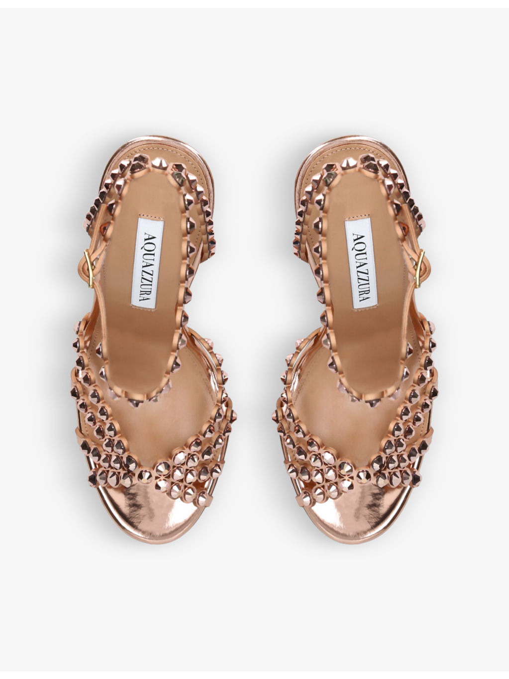 Tequila 105 crystal-embellished leather heeled sandals - 2