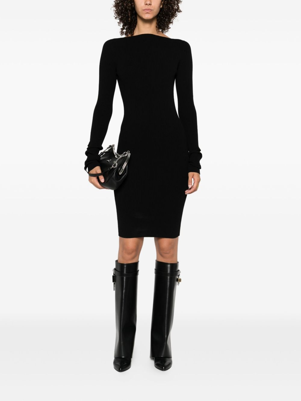 ribbed boat-neck dress - 2